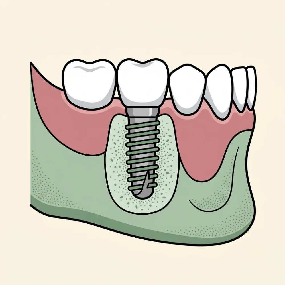 Vhojený implantát v kosti, oseointegrácia
