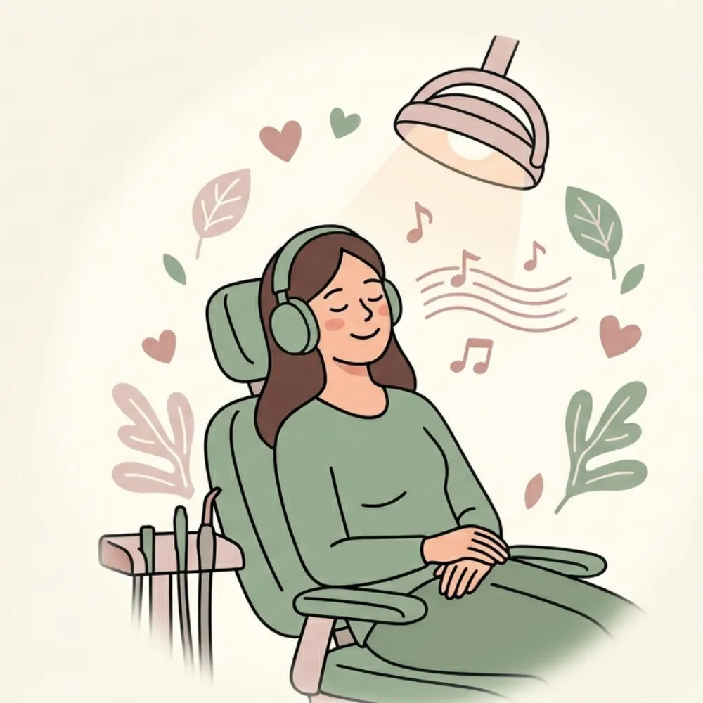 Upokojujúca ilustrácia k prekonaniu strachu zo zubára
